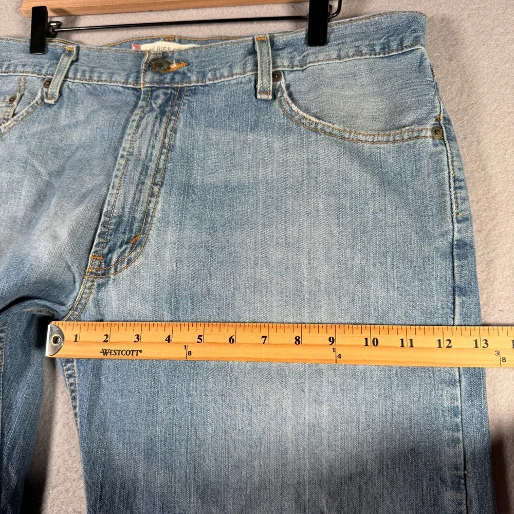 Levis 529 Low Rise Straight Jeans Mens 36x31 Light Wash Blue Denim 100% Cotton